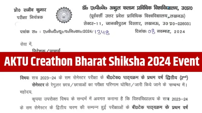 AKTU Creathon Bharat Shiksha 2024 Event