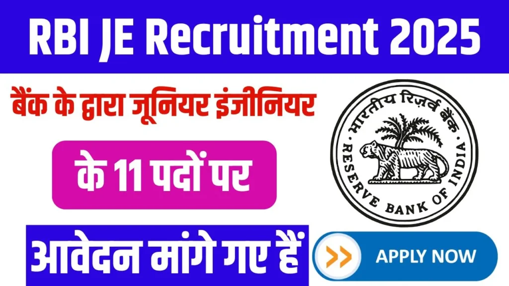 RBI JE Recruitment 2024 